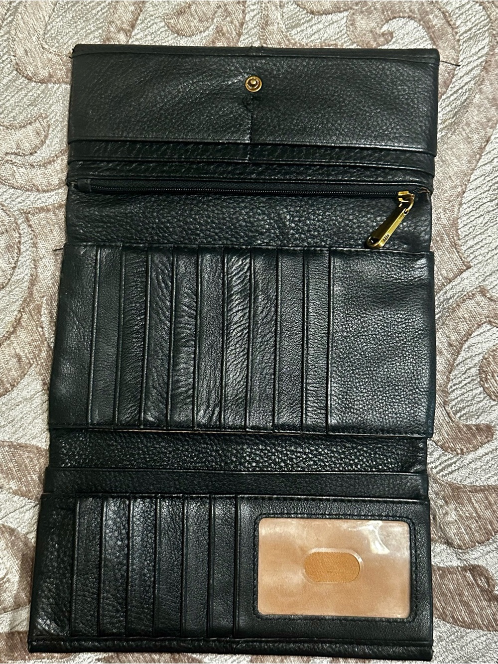 HOBO Black Pebbled Leather Clutch Wallet - Picture 3 of 3